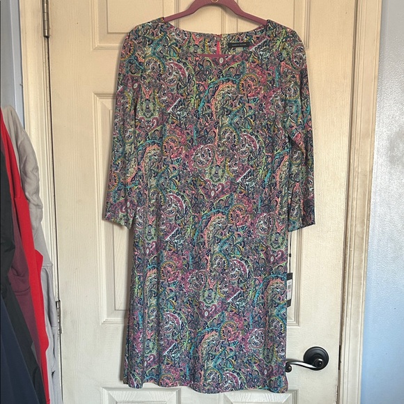 Tommy Hilfiger Dresses & Skirts - NWT Tommy Hilfiger pink paisley print 3/4 sleeve dress size 10